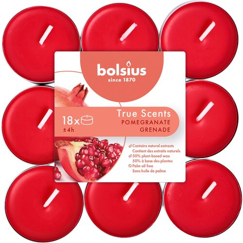 Bolsius Dišeče čajne lučke True Scents 4h (18 kosov) - granatno jabolko Cene