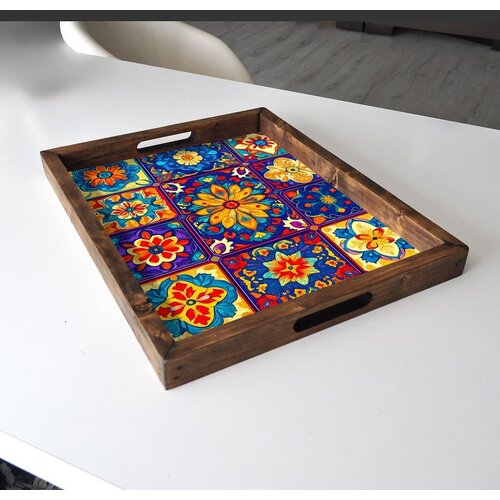 Aberto Design Poslužavnik REF015 48 x 38 x 4 cm, Šareni Cene