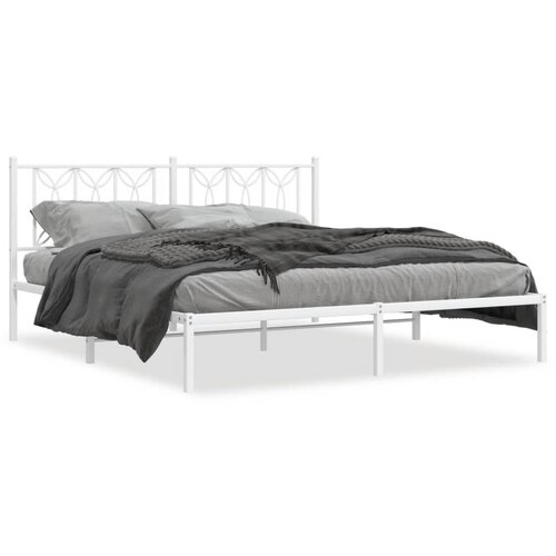 vidaXL metalni okvir za krevet s uzglavljem bijeli 180x200 cm Cijene