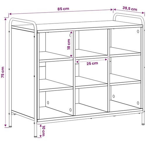  Ormar za cipele 85 x 39 5 x 75 cm Konstruirano drvo Staro drvo - Staro drvo Slike