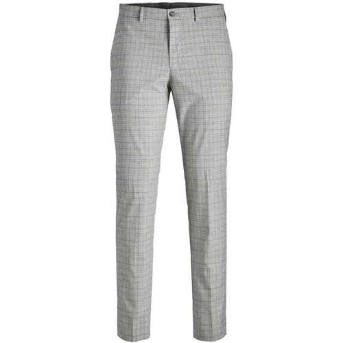 Jack & Jones Chino hlače 'Solaris' smeđa / siva melange / bijela