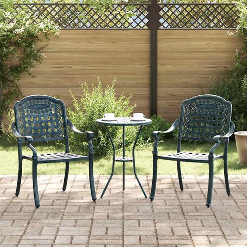  Vrtna stolica 2 pcs Zelena 55 x 56,5 x 91cm Aluminij Cene