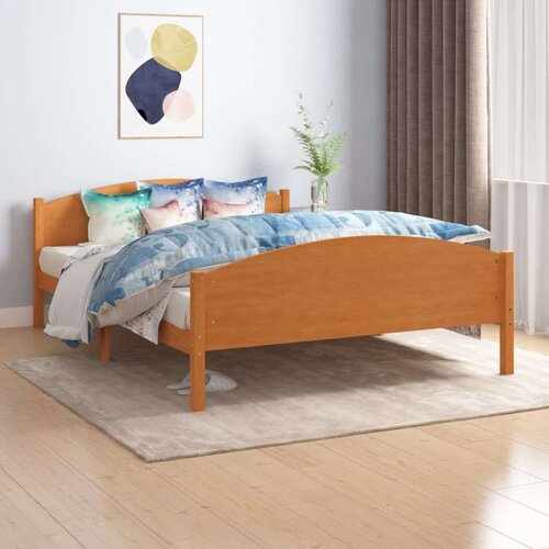 vidaXL Okvir za krevet od masivne borovine boja meda 160 x 200 cm Cene