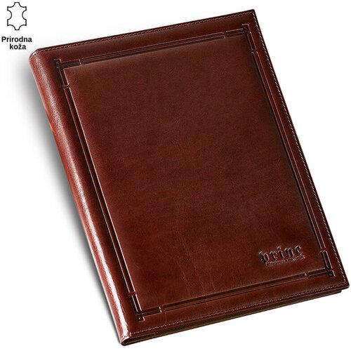 PRINC LEATHER Ata&scaron;e mapa sa milimetarskim blokom, A4, 90 listova, Braon Cene