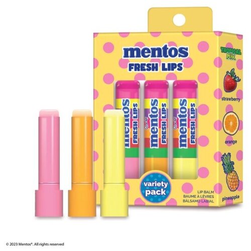 Rude Cosmetics set balzama za usne MENTOS FRESH LIPS Tropical Mix 4 g Slike