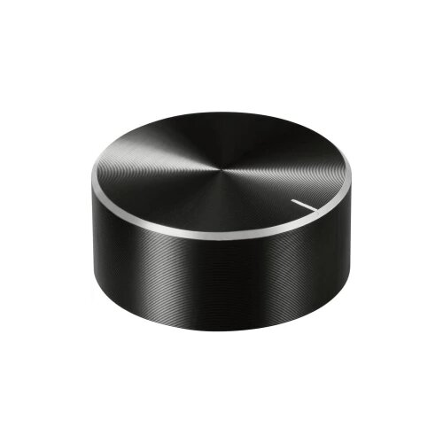 TRU COMPONENTS TC-11696524 okretni gumb s gumbom za obilježavanje crna (Ø x V) 40 mm x 17 mm aluminij, plastika 1 St. Cijene