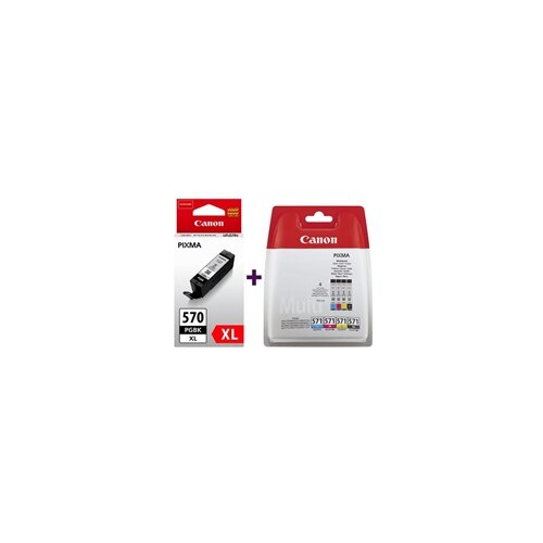 Canon Komplet tinta za CLI-571 (BK/C/M/Y) + PGI-570BK XL (crna), original Cijene