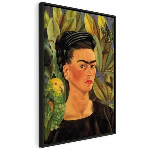  Slika - Frida Kahlo – Self-Portrait with Bonito 80x120 U crnom drvenom okviru Cene