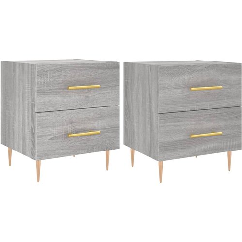Maison Chic Dvo delni komplet Nočne omarice - Nočne mize siva sonoma 40x35x47,5 cm inženirski les, (21690145) Cene