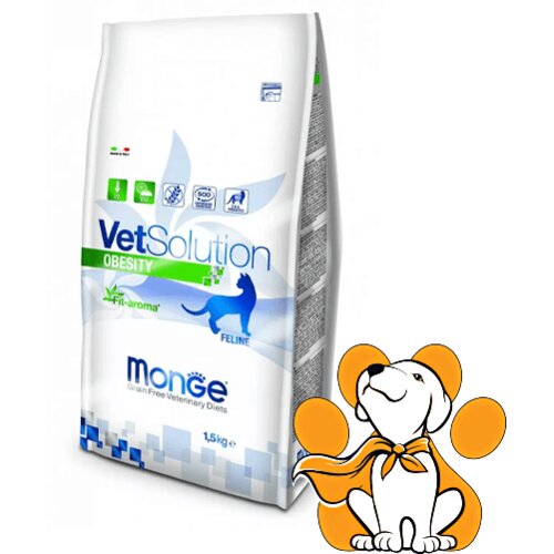 Monge VETSOLUTION Medicinska hrana za mačke bez žitarica Obesity 1.5kg Slike
