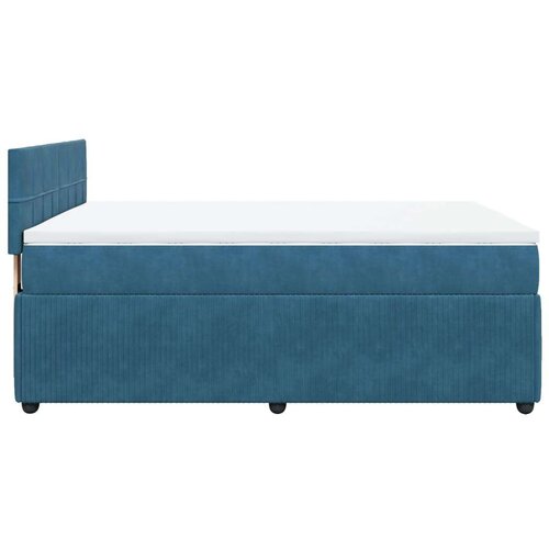 VidaXL krevet box spring s madracem plavi 160 x 200 cm bar&amp;scaron;unasti Slike