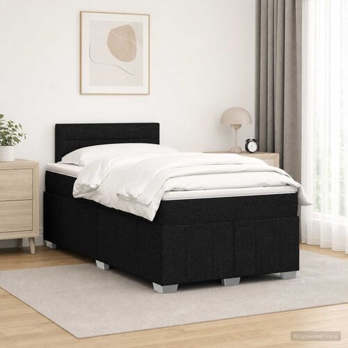  Boxspring krevet s madracem Crna 120 x 190 cm Tkanina Slike