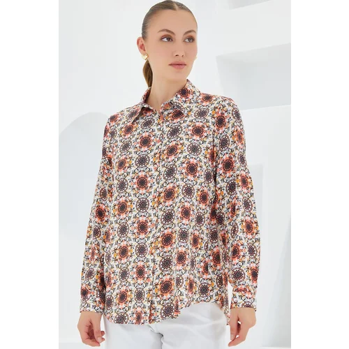 Bigdart 3721 Graphic Patterned Shirt - Orange