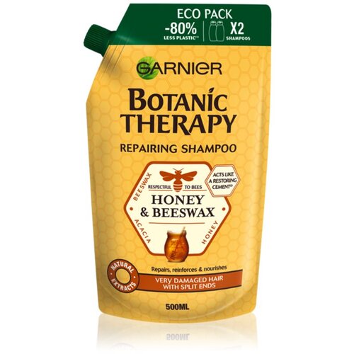 Garnier Botanic Therapy Honey &amp;amp; Propolis obnovitveni &amp;scaron;ampon za po&amp;scaron;kodovane lase nadomestno polnilo 500 ml Slike