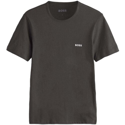 Boss Cotton Basic T-Shirt Charcoal Grey Siva Slike