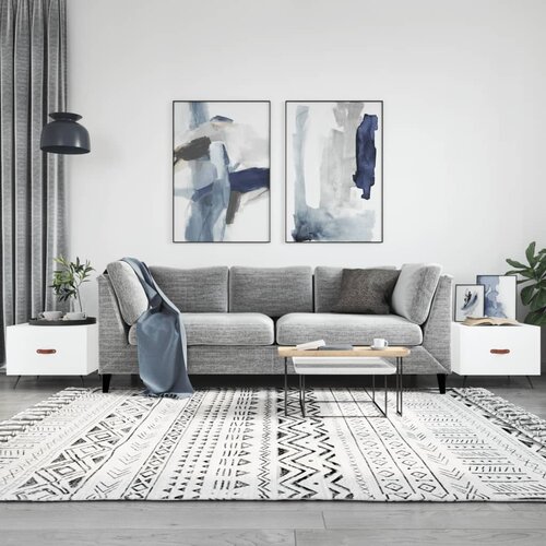 The Living Store Klubske mizice 2 kosa bele 50x50x40 cm inženirski les - Klubska Mizica, (21574149) Slike