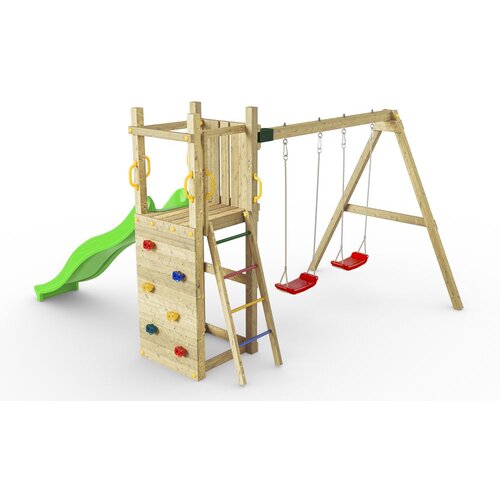 Fungoo Set FUNNY 3 s duplom ljuljačkom i pje&amp;scaron;čanikom - drveno dječje igrali&amp;scaron;te Slike