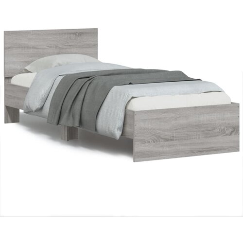VidaXL Okvir za krevet s uzglavljem boja hrasta 90x200 cm drveni Slike