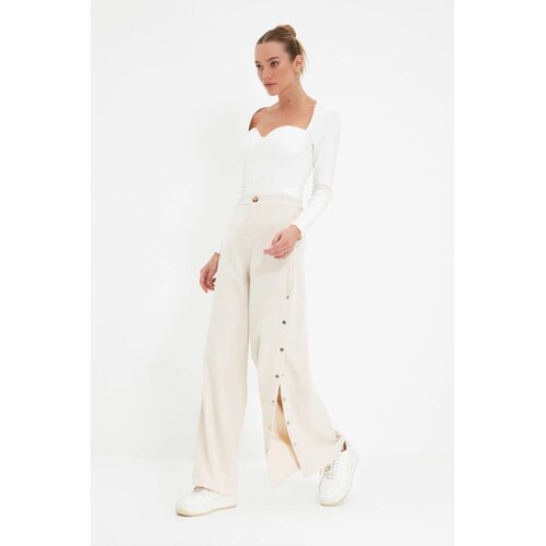TRENDYOLMILLA ženske pantalone Twoss20Pl0398, kamena-siva Cene