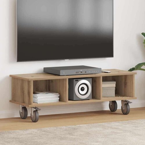 TV stojalo Umetni hrast 100 x 35 x 35 cm Konstruiran les, (5000132358) Cene