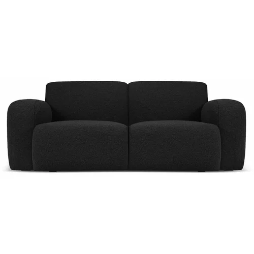 Micadoni Home Crna sofa od bouclé tkanine 170 cm Molino –