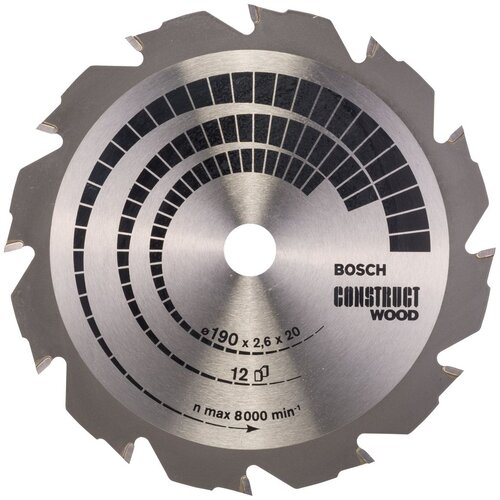 Bosch List kružne testere Construct Wood 190 x 20;16 x 2.6 mm. 12 Slike