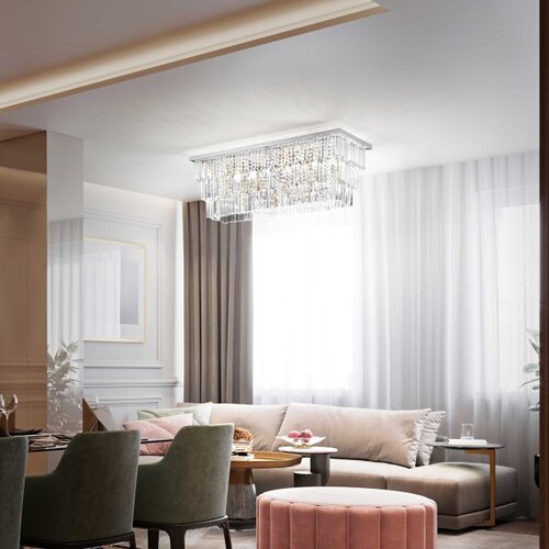 Ideal lux - stropno svetlo martinez 8xE14/40W/230V sjajni hrom Slike