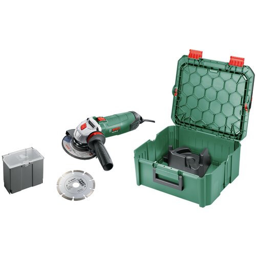 Bosch kotni brusilnik PWS 850-125 v SBX + AC 06033A270A Cene