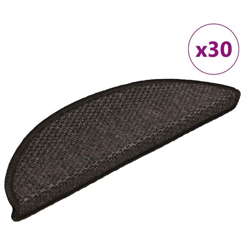 vidaXL Samolepilne preproge za stopnice sisal 30kos 56x17x3cm antracit Cene