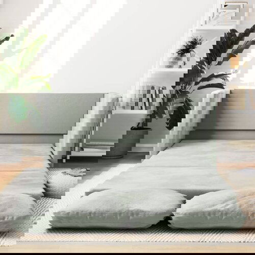 VidaXL Talni raztegljiv kavč 2 v 1 svetlo siv 122x204x55 cm žamet Slike
