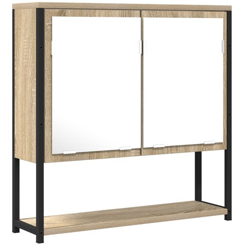 vidaXL Ogledalo s ormarićem za kupaonicu Sonoma hrast 60x16x60 cm  od kvalitetnog drva Cijene