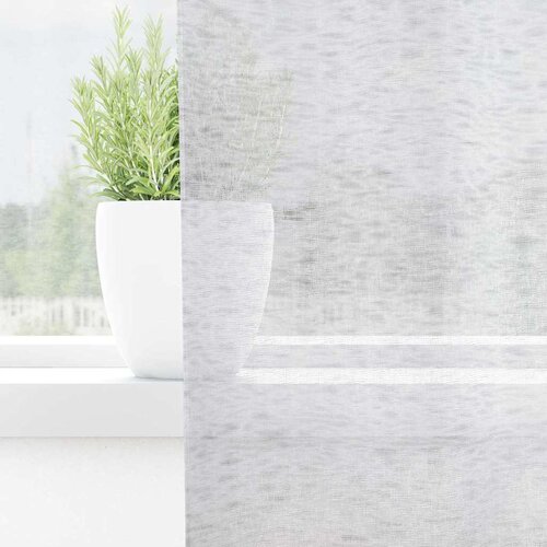 Voile zavjesa 2 pcs Svijetlo siva 175 x 140 cm Poliester Slike