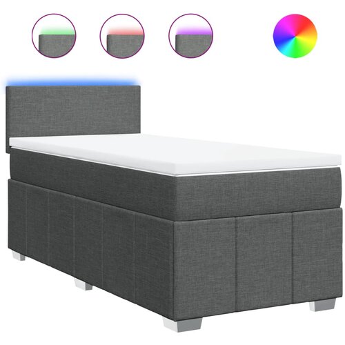 Maison Chic Box spring postelja - Vzmetna postelja z vzmetnico temno siva 90x200 cm blago SL11084, (21904258) Cene