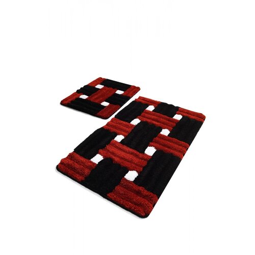Lessentiel Maison set 2 prostirke piazza pletene, crveno crne Slike