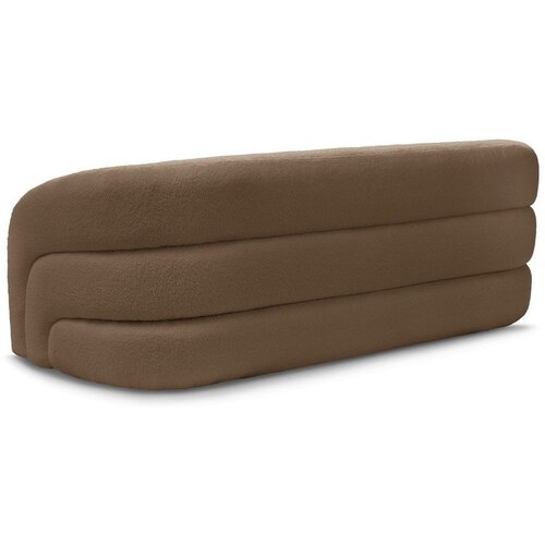 Bobochic Paris Smeđa sofa od boucl&amp;eacute; tkanine 193 cm Elina &amp;ndash; Slike