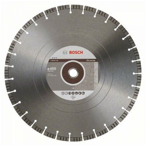 Bosch dijamantska rezna ploča best for abrasive. . 450 x 25,40 x 3,6 x 12 mm 2608602688 Cene