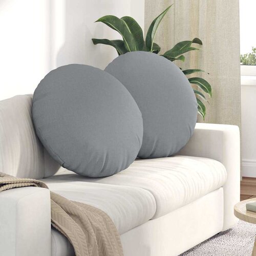 vidaXL Sedežne blazine 2 pcs Svetlo siva &Oslash;80 x 29 cm blago Cene