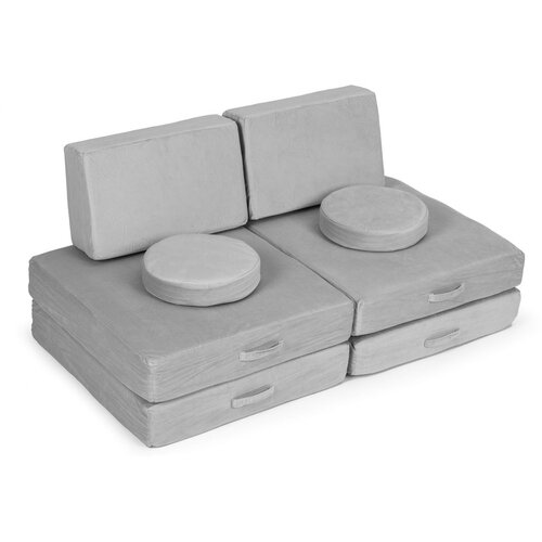 ECO TOYS DIY modularna fotelja sa 8 jastuka - siva Slike