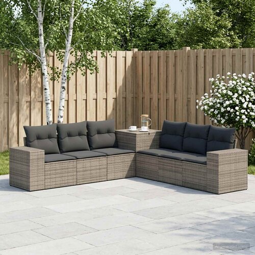  Set sofe 7 kom. Siva i tamno siva 55 x 55 x 69 cm 255 x 255 x 85 cm Cene