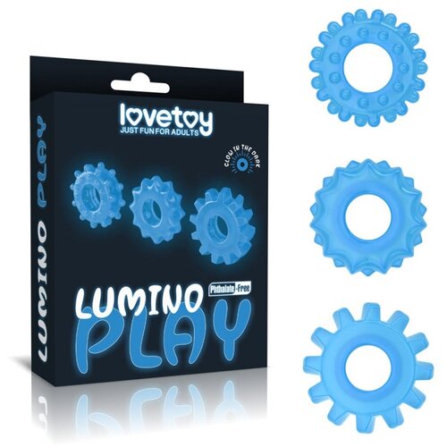  Lumino Play set od 3 svetleća prstena za penis sa bodljicama &amp;mdash; TPE &amp;mdash; LV343010 Slike