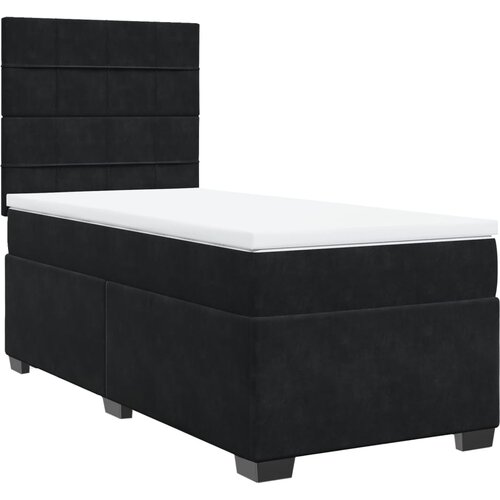 Maison Chic Box spring postelja - Vzmetna postelja z vzmetnico črna 80x200 cm žamet SL16913, (21884352) Cene