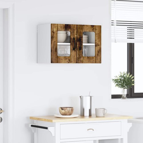  Zidni stakleni ormarić Lucca Dimljeni hrast 60 x 31 x 40 cm Slike