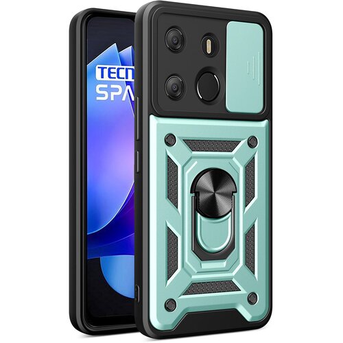 INORCO Za Tecno Spark Go 2023 4G/Pop 7 Pro 4G drsna leča, zaščitni pokrov, odporen na udarce, stojalo za PC+TPU telefonska torbica, (22033539) Cene
