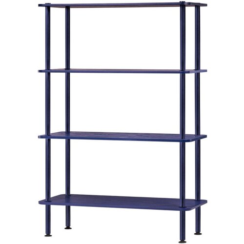 noo.ma Plavi regal u dekoru hrasta 80x127x35 cm Teidi &ndash; Cijene