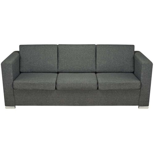  Dvodijelni set sofa od tkanina tamnosivi Slike