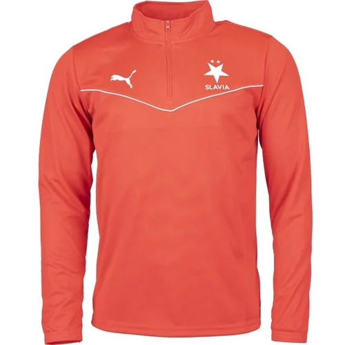 Puma TEAMRISE 1 4 ZIP TOP Muška majica s patentnim zatvaračem, crvena, veličina