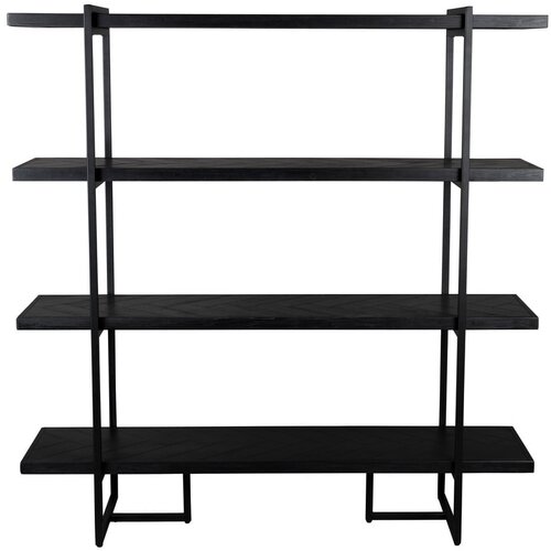 Dutchbone Črna knjižna omara v dekorju eksotičnega lesa 140x146 cm Class - Dutchbone Slike