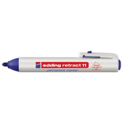 Edding permanent marker E-11 retract 1,5-3mm plava Slike