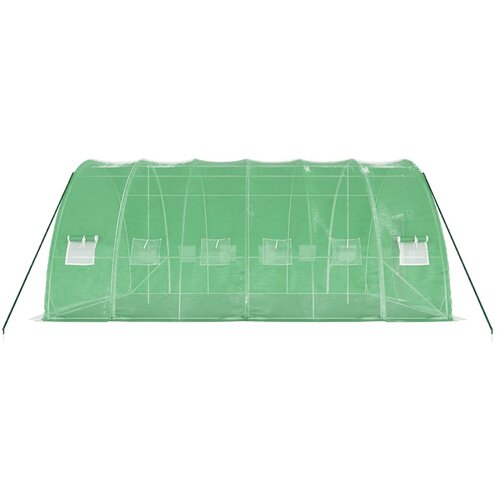 Plastenik s čeličnim okvirom zeleni 36 m&amp;sup2; 6 x 6 x 2,85 m Slike