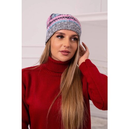 Kesi marka niezdefiniowana Cap with fleece Klaudia K255 pink+dark grey Slike